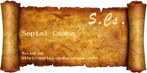 Septei Csaba névjegykártya